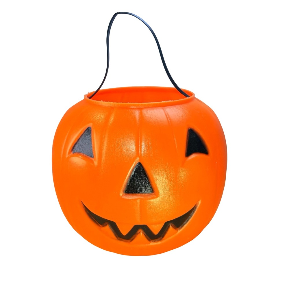Empire Blow Mold Halloween Pumpkin Bucket Pail Vintage 1990s Jack-o'-Lantern